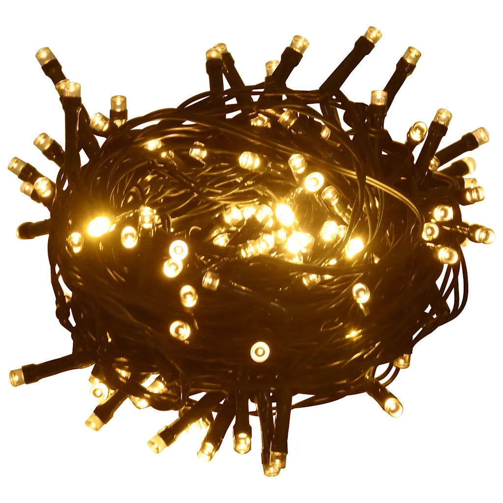 Stringa di Luci con 1000 LED 60 m 8 Effetti Luce IP44 Bianco Caldo CFW5660750