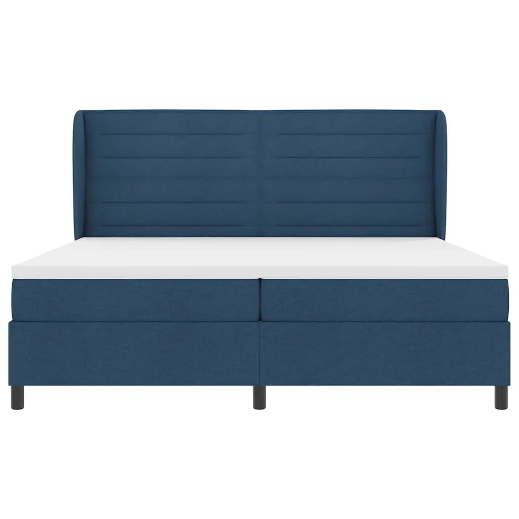 Letto a molle con materasso Blu 200 x 200 cm Tessuto 3340528