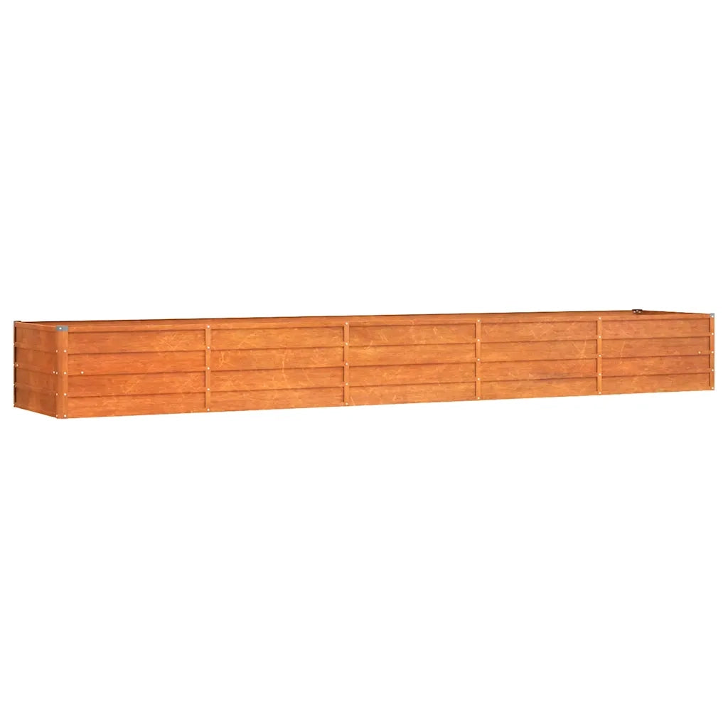 Fioriere | Cassetta per fiori | Letto Rialzato da Giardino Ruggine 400x80x45 cm Acciaio Corten