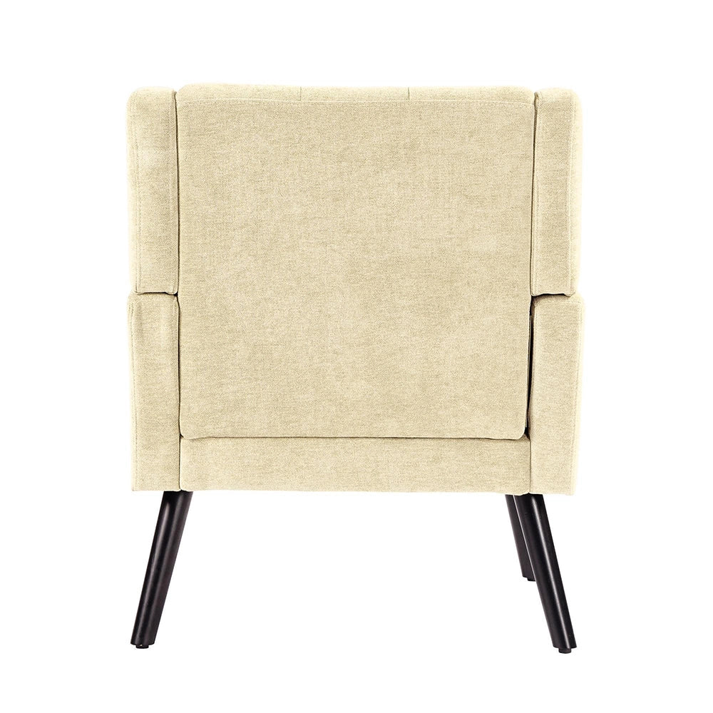 Poltrona imbottita in pelle scamosciata - Xylo - Mid-century, schiuma ad alta densit¨¤, piedi in legno massello