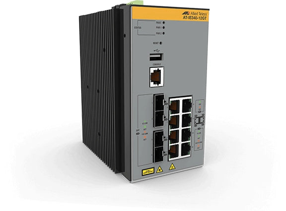 Allied telesis at-ie340-12gt-80 gestito l3 gigabit ethernet (10/100/1000) grigio