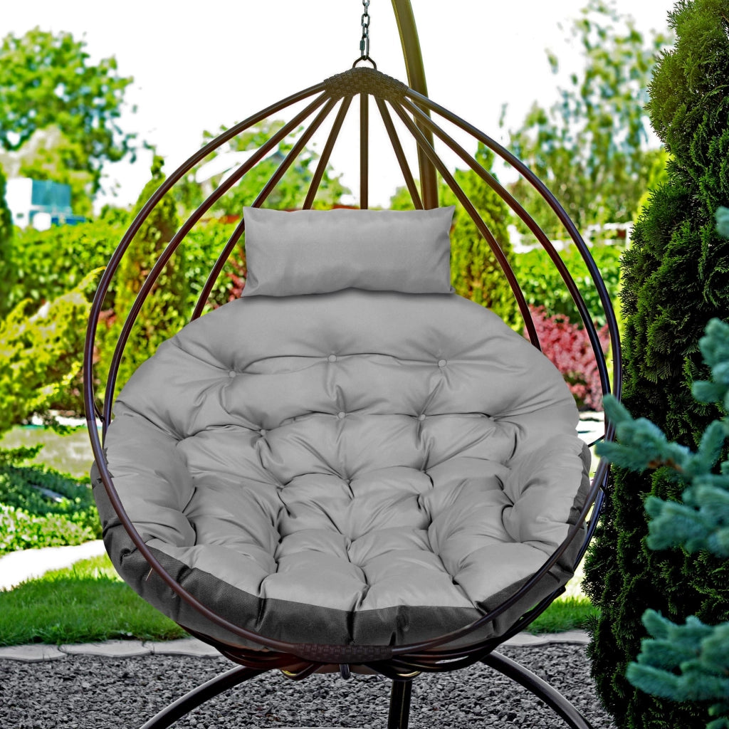 Cuscino da giardino AIO FACTORY 120 cm impermeabile grigio scuro per sedia sospesa
