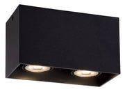 Faretto soffitto Lucide BODI 2xGU10 nero 50W alluminio
