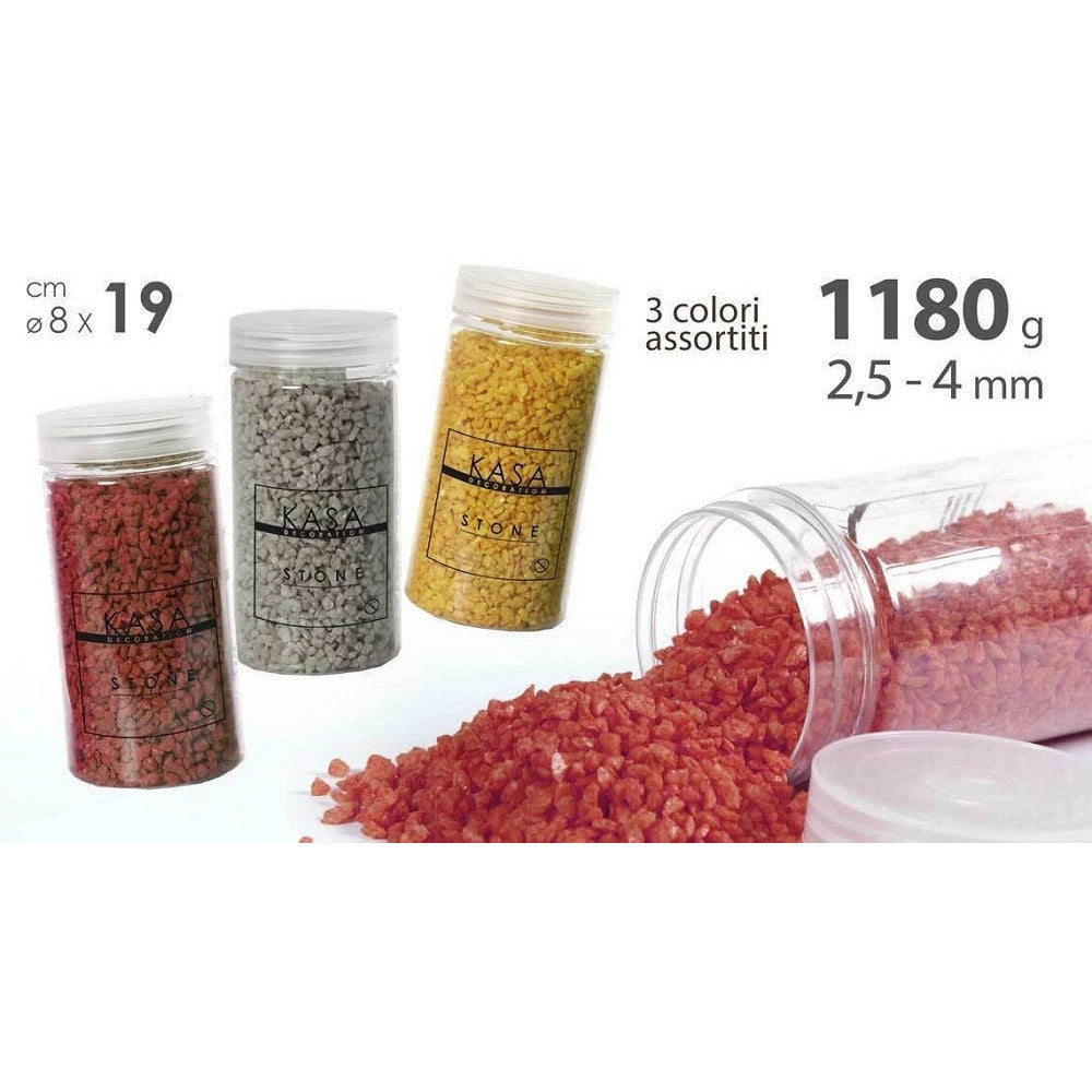 Trade Shop - Pietre Decorative Vaso Piante Decoupage 1180gr Renella Colorate 2,5-4mm 823329 -