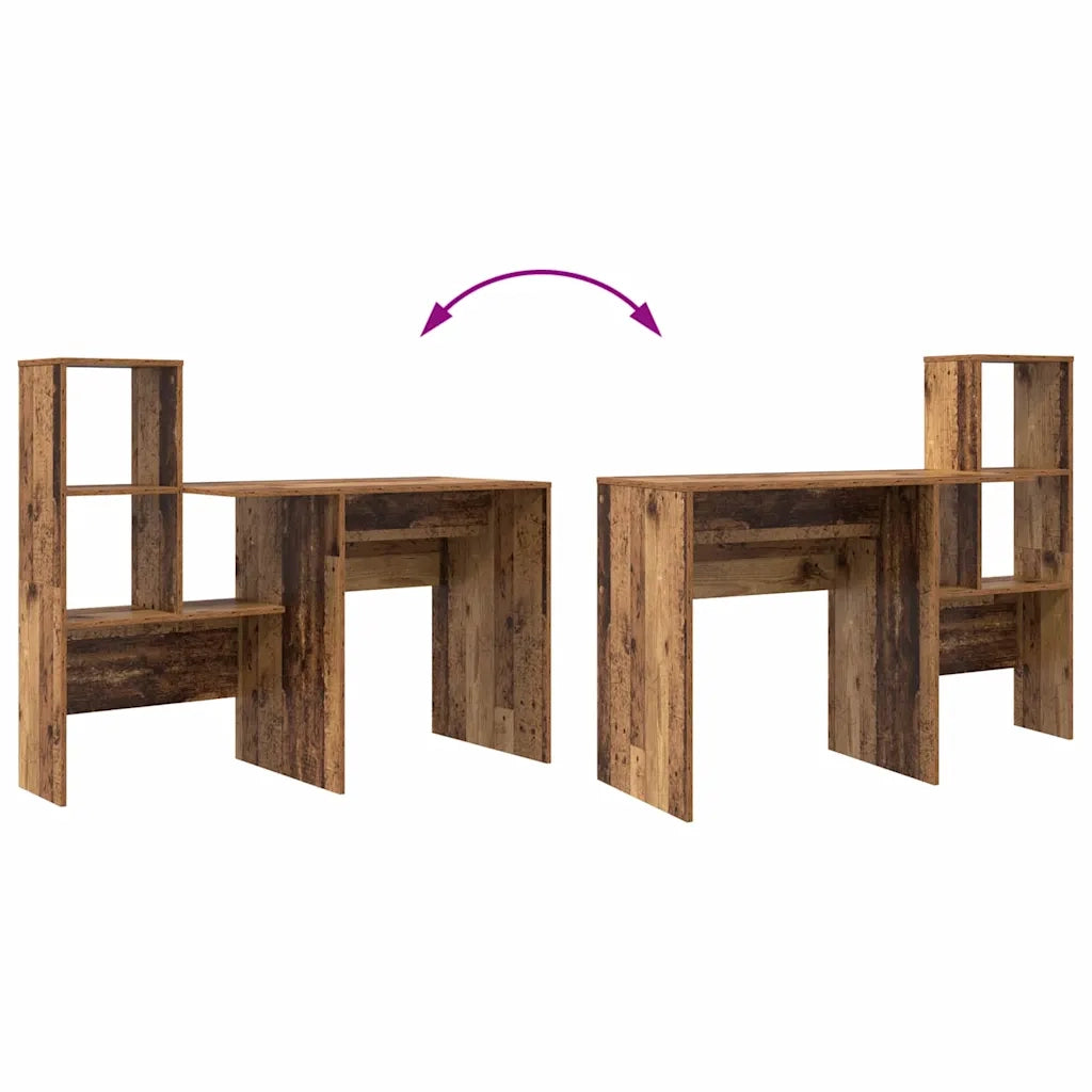 vidaXL Scrivania Legno vecchio 131.5 x 50 x 106.5 cm Legno multistrato