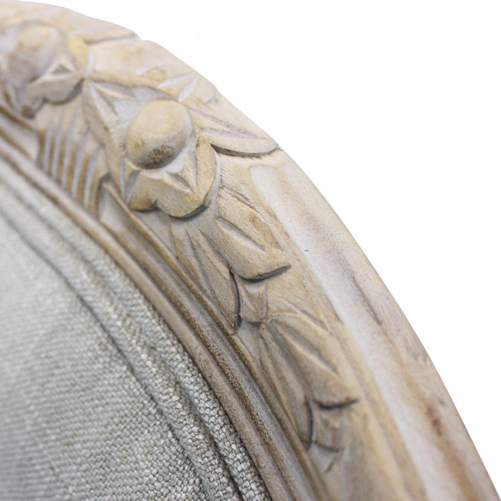 Sedia Romy 52x49x90 h cm in Legno e Tessuto Grigio