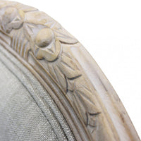 Sedia Romy 52x49x90 h cm in Legno e Tessuto Grigio