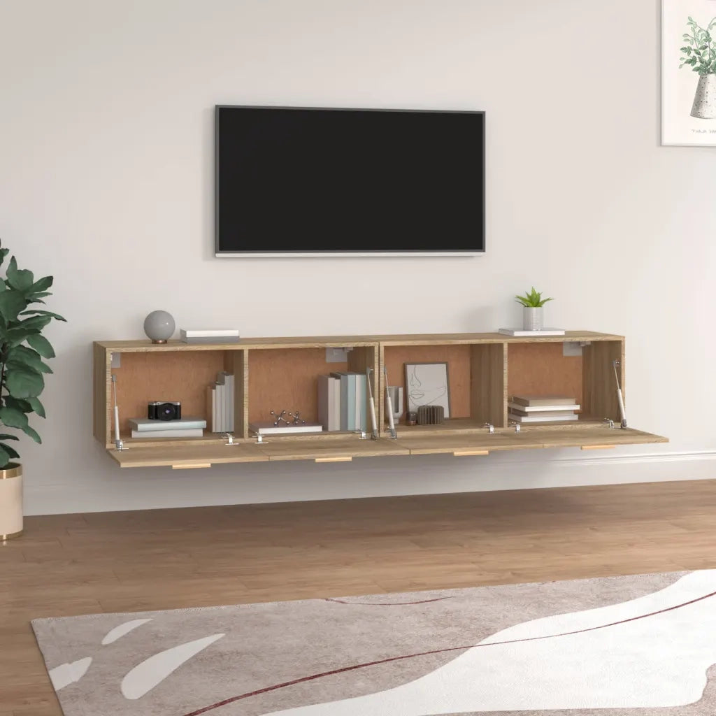 Mobili Parete 2 pz Rovere Sonoma 100x36,5x35 cm in Multistrato