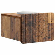 Set di 2 Comodini | Armadio da Notte | Mobiletto da notte a muro Legno antico 33 x 34,5 x 24 cm