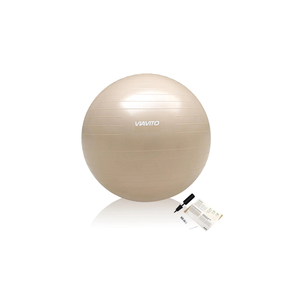Palla da ginnastica - Viavito - 65 cm - Antiscoppio - Beige