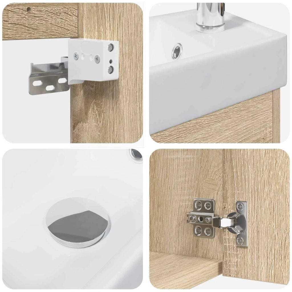 Mobile bagno con rubinetto Rovere Sonoma 40,5 x 22,5 x 62 cm 889523
