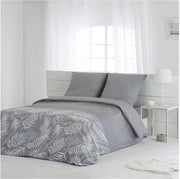 Dekbedovertrek percal-katoen 200 draden con chiusura a nodi - Grigio - 240 x 220 cm - 2 cuscini 63 x 63 cm - Dekbedovertrek 240 x 220 in cotone
