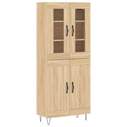 Credenza | Madia | Buffet da pranzo | Armadio da pranzo Rovere Sonoma 69,5x34x180 cm in Legno Multistrato