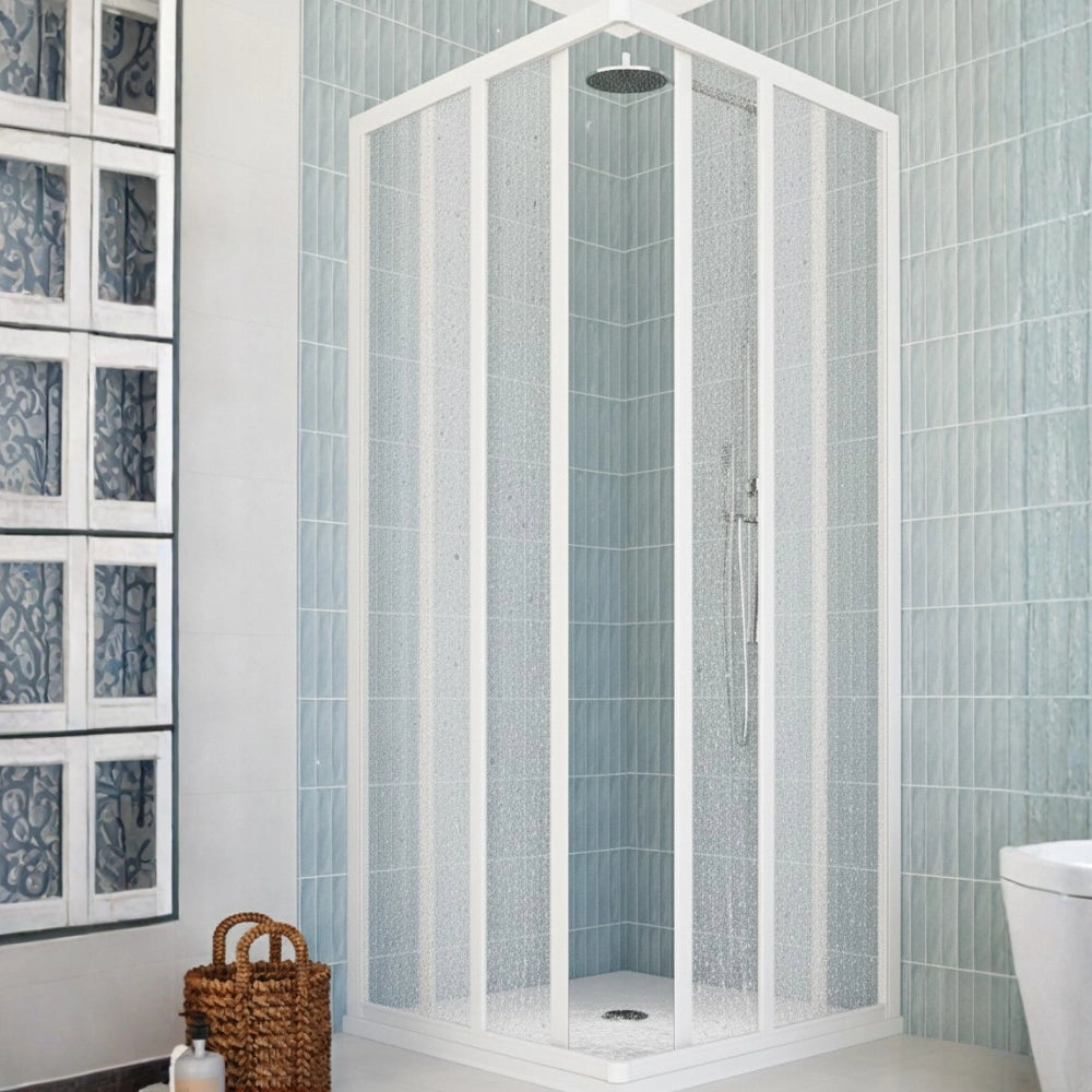 Camelia Reversible PVC Shower Cabin with 2 mm Acrylic Panels Made in Italy
