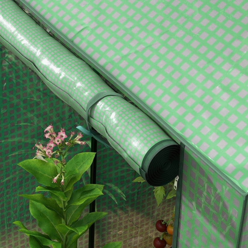 Serra/Cassetta fredda, resistente alle intemperie, con porta avvolgibile, 100 cm x 80 cm x 150 cm, verde.