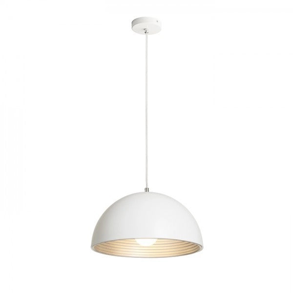 Lampadario CARISSIMA 40 a sospensione bianco opaco/grigio argento 230 E27 42W