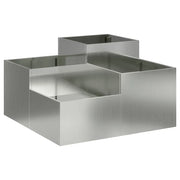 Fioriere | Cassetta per fiori | Vaso da giardino Argento 100 x 100 x 48 cm Acciaio zincato