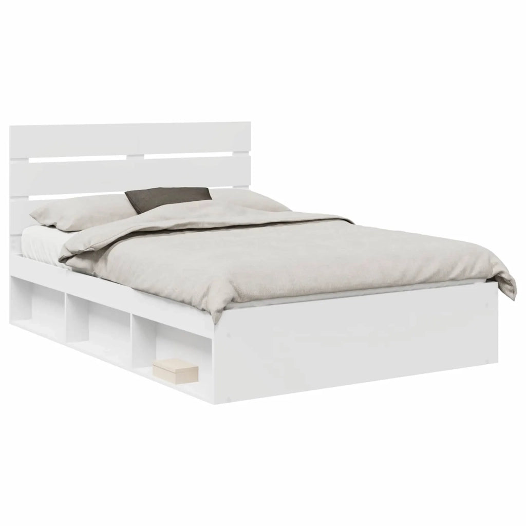 Struttura del letto Bianco 150 x 200 cm Pino massello 3411728
