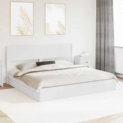 Struttura del letto con stoccaggio e testata Bianco 3414359