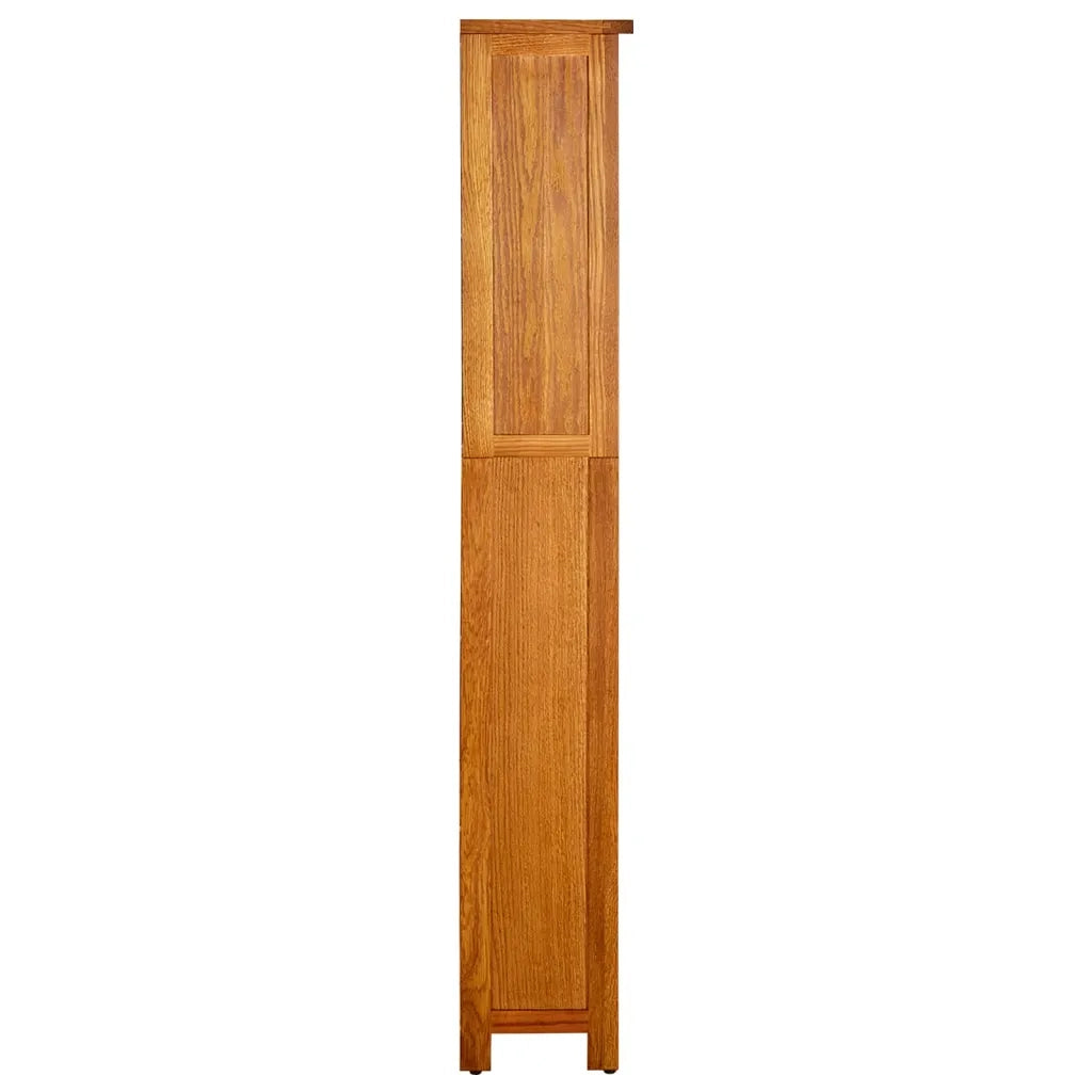 Libreria a 5 Ripiani 70x22x140 cm in Legno Massello di Rovere 331736