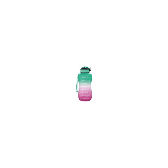 T TEX MWB1L1PG Borraccia Motivazionale Tritan 1000 ml BPA Free Tappo Flip Top Cannuccia Silicone colore Pink Green
