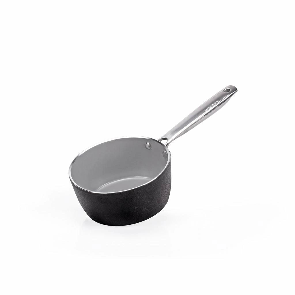 Moneta 0005390516 Armonia Casseruola Antiaderente Senza PTFE PFAS PFOA Nichel Alluminio per Induzione 16 cm colore Nero Grigio