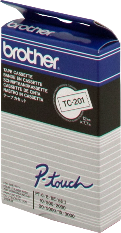 Brother TC-201 nastro per etichettatrice Nero su bianco