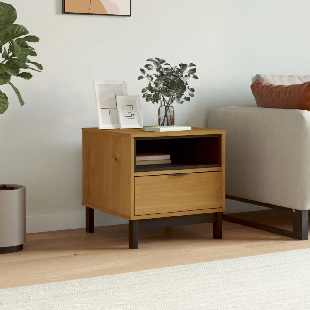 Tavolino | Tavolo laterale FLAM 50x50x50 cm in Legno Massello di Pino