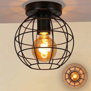 ZMH Lampada da soffitto metallo nero stile industriale retrò attacco E27 per corridoio cucina camera da letto soggiorno