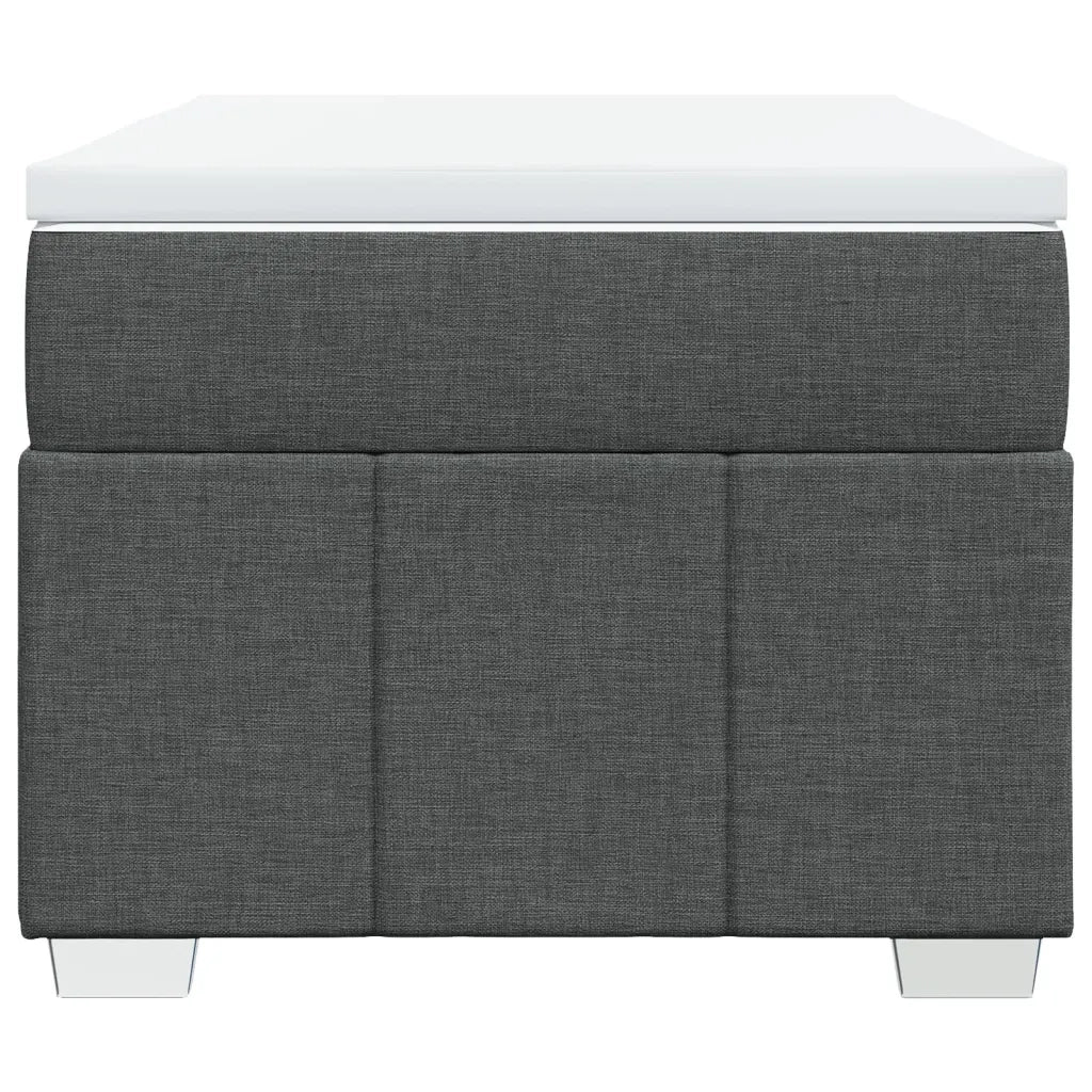 Giroletto a Molle con Materasso Grigio Scuro 80x200 cm Tessuto