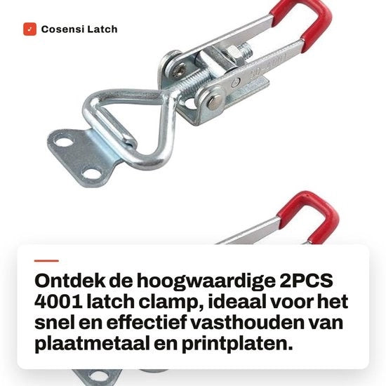 Viti di bloccaggio a leva 100kg - 2x Viti - Metallo/Plastica - Piastra - Maniglione - Sicuro e comodo da utilizzare