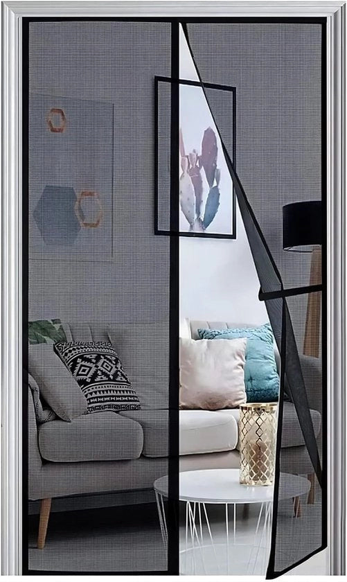 Telaio Magnetico per Insetti - Protezione Insetti - 90 x 230 cm - Nero