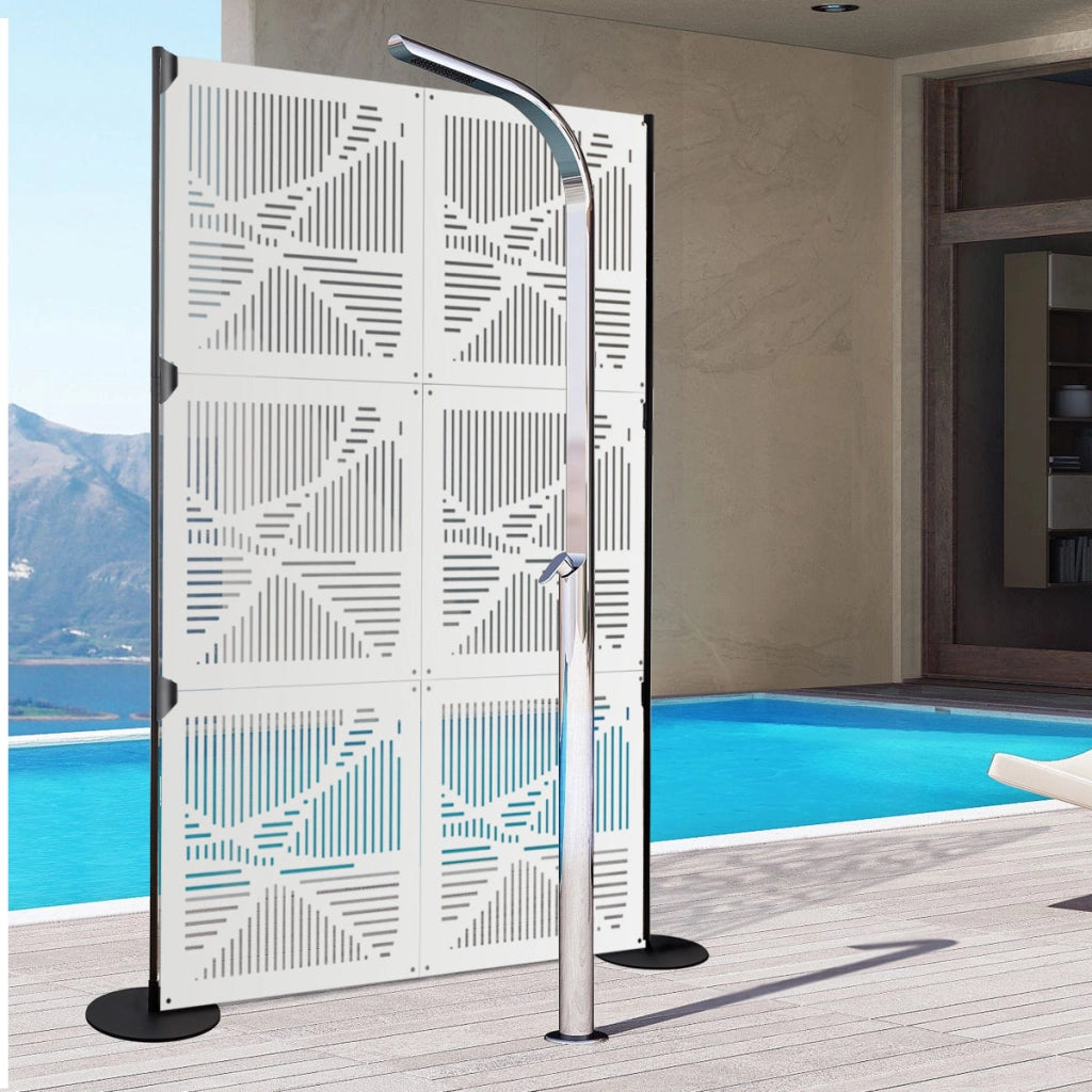ROUTE - Pannello in PVC traforato - Parasole Colore: bianco, Misura: 73x73 cm