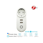 ZigBee 3.0 Smart Socket Presa Schuko ZigBee Con 2 Porte USB 16A 220V Compatibile Con Alexa Google Philips Hue Samsung Smartthings