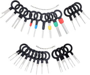 Set di strumenti di smontaggio auto, 26 pezzi, strumento di smontaggio autoradio, strumento di smontaggio stekker auto per contatti a contatto rotondo piano