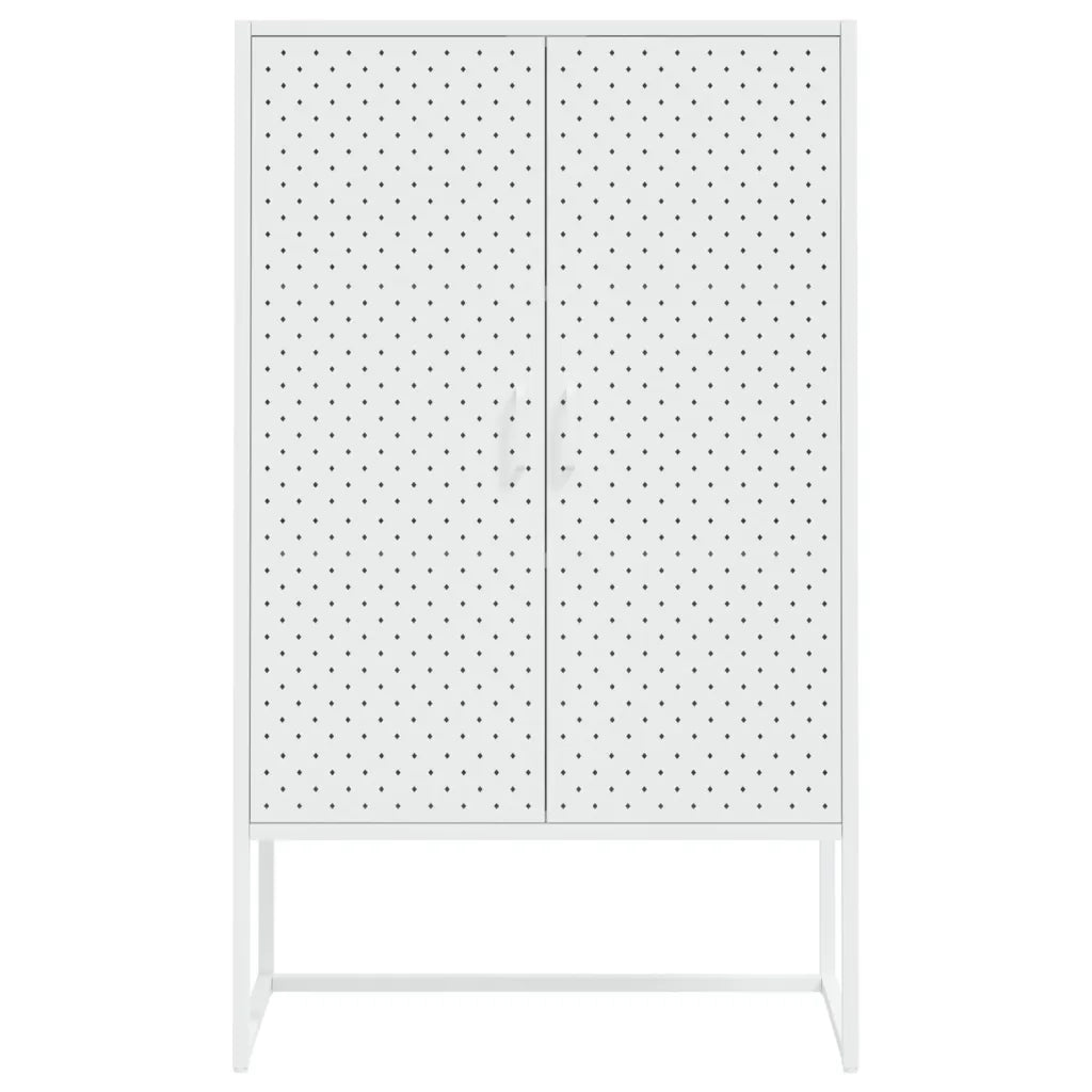 Credenza Alta Bianca 80x35x135 cm in Acciaio cod mxl 45267