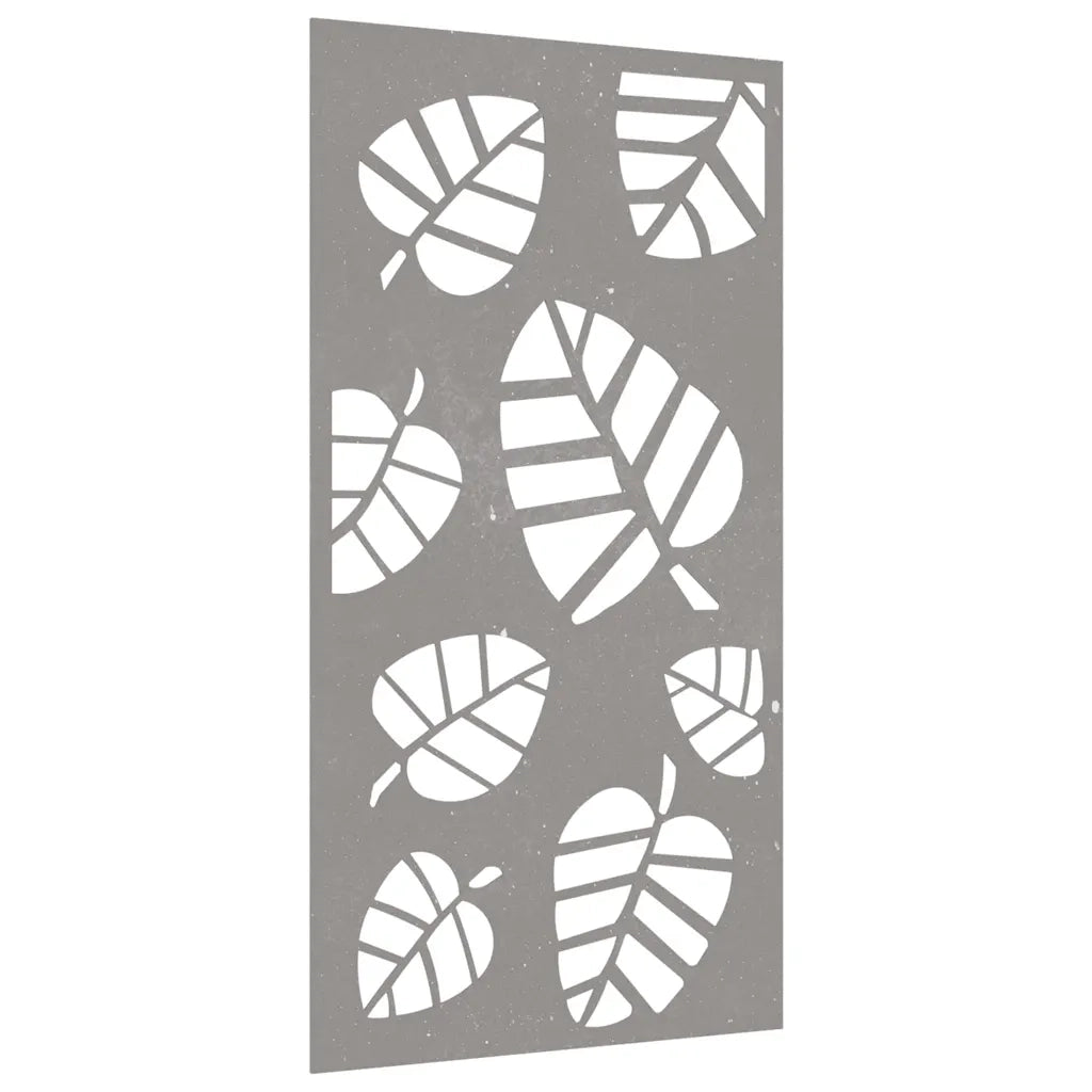 Decorazione Muro da Giardino 105x55 cm Foglia Acciaio Cortencod mxl 106675