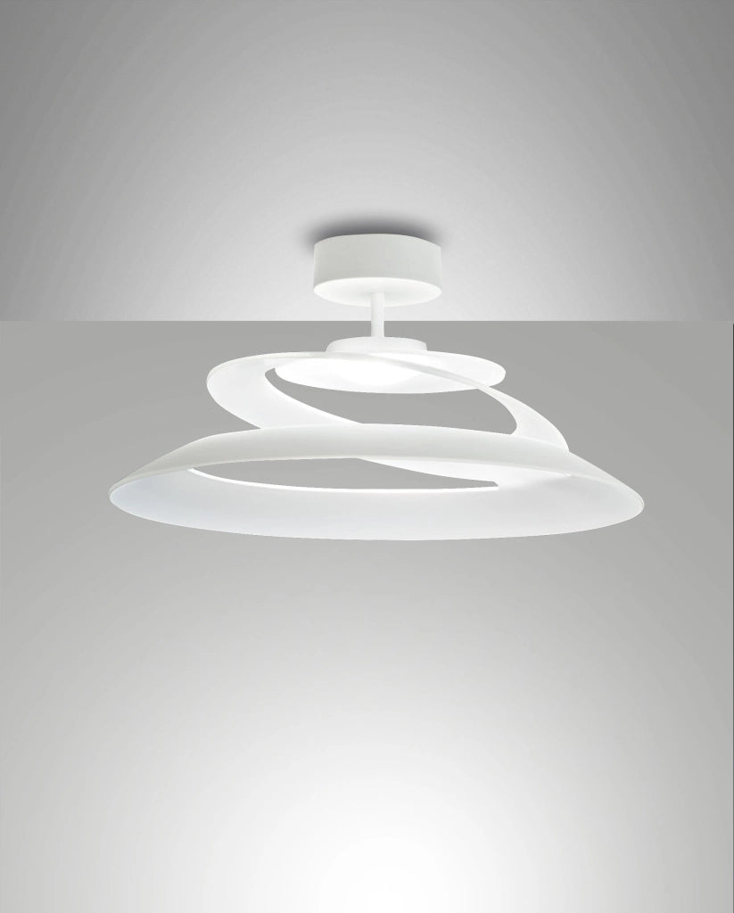 Aragon Plafoniera a LED Integrato 18W 1760lm 3000K Bianco - Struttura in Metallo e Vetro - Design Elegante e Dimmerabile a Taglio di Fase