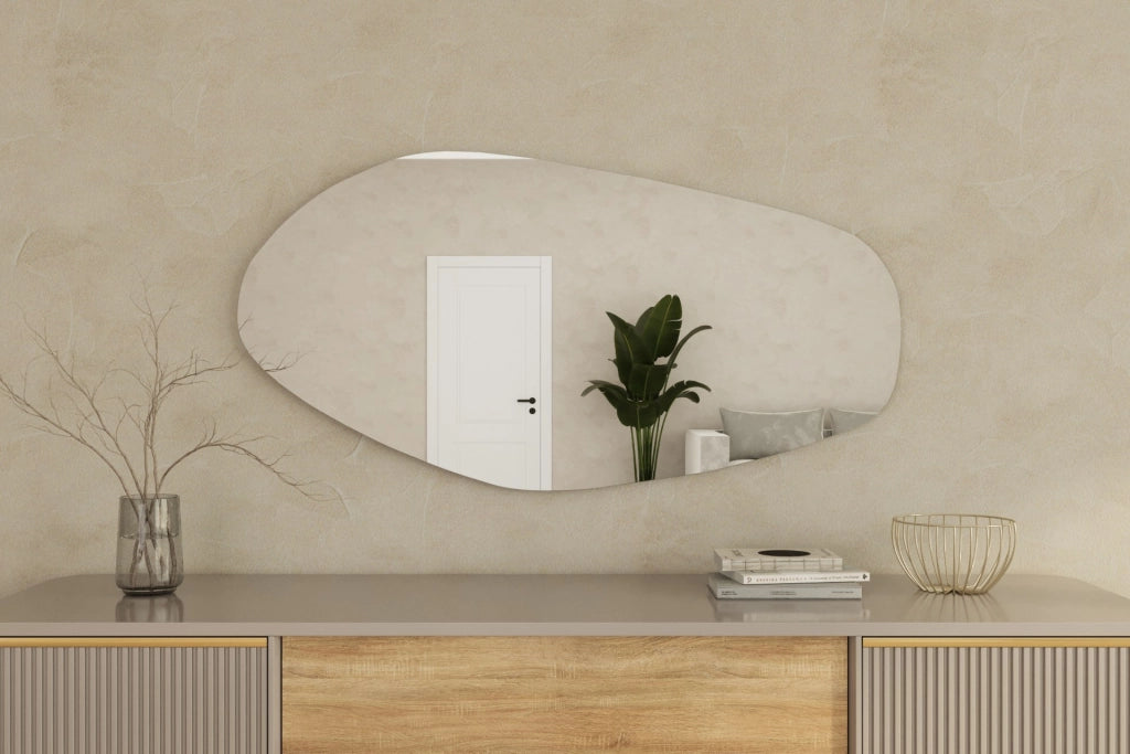 Specchio in legno "Bella" - 60 x 120 cm - Nero