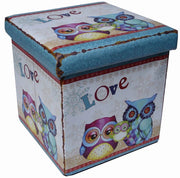 Biscottini Pouf contenitore richiudibile in ecopelle Praticissimo 38x38x38 realizzato