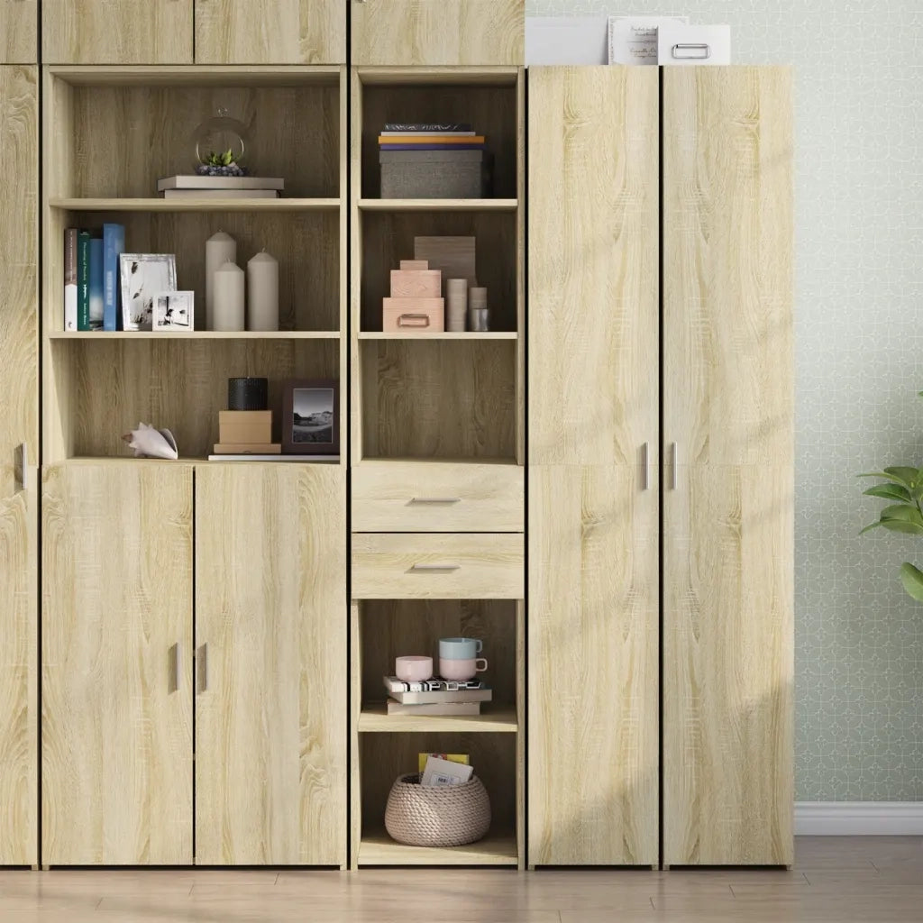 Credenza | Madia | Buffet da pranzo | Armadio da pranzo Rovere Sonoma 40x42,5x185 cm in Legno Multistrato