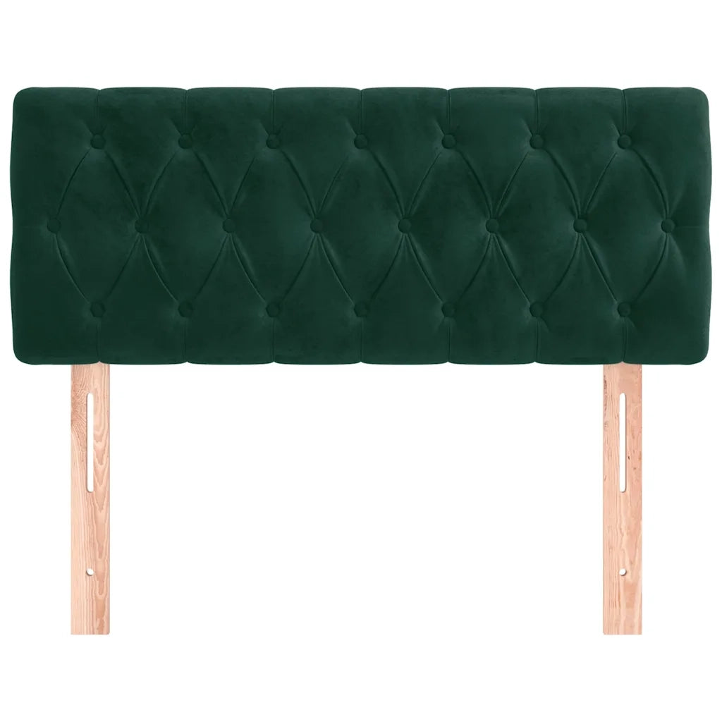 Testiera-Testata-Testiera Decorativa Verde Scuro 100x7x78/88 cm in Velluto