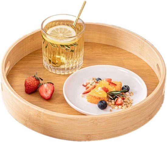 Tavolo da pranzo in bambù con maniglie, idee per tavola da pranzo, tè, bar, tavola, tavolo da colazione, adatto per feste o servizio da tavola
