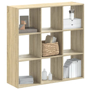 Libreria-Scaffale per Libri-Mobile di Stoccaggio Rovere Sonoma 102x32x102 cm in Legno Multistrato
