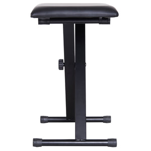 Panca Sgabello per Pianoforte Imbottita Pieghevole con Altezza Regolabile Nero 39x29x51 cm