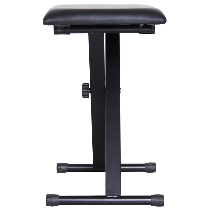 Panca Sgabello per Pianoforte Imbottita Pieghevole con Altezza Regolabile Nero 39x29x51 cm