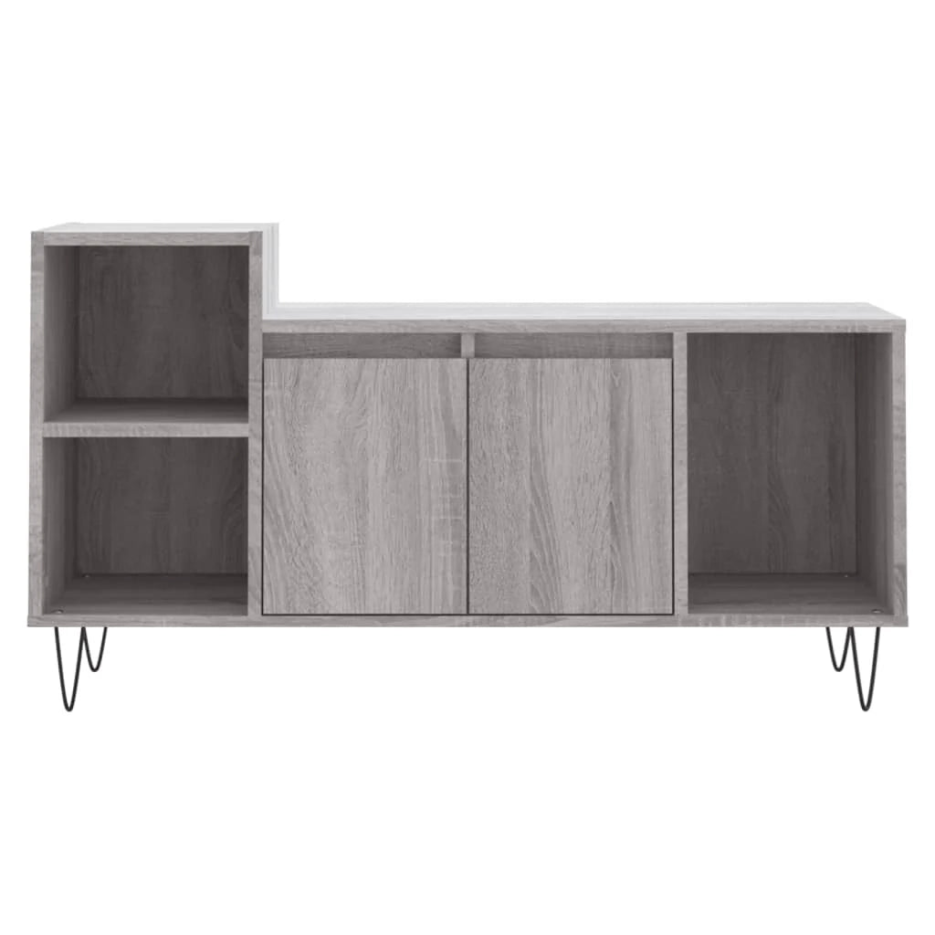 Mobile TV multimediale mensola TV credenza TV sala da pranzo soggiorno camera da letto Sonoma 100 x 35 x 55 cm legno ingegnerizzato grigio 02_0028338