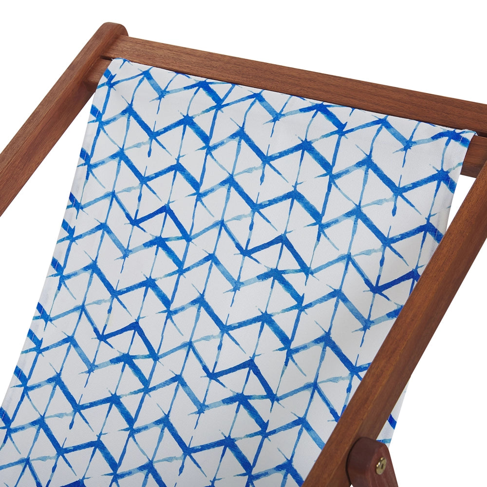 Set di 2 tessuti di ricambio per lettini prendisole amaca in poliestere bianco e blu