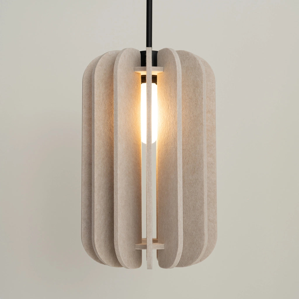 Lampada a sospensione MULA 27cm Paralume in feltro Struttura nera Design moderno