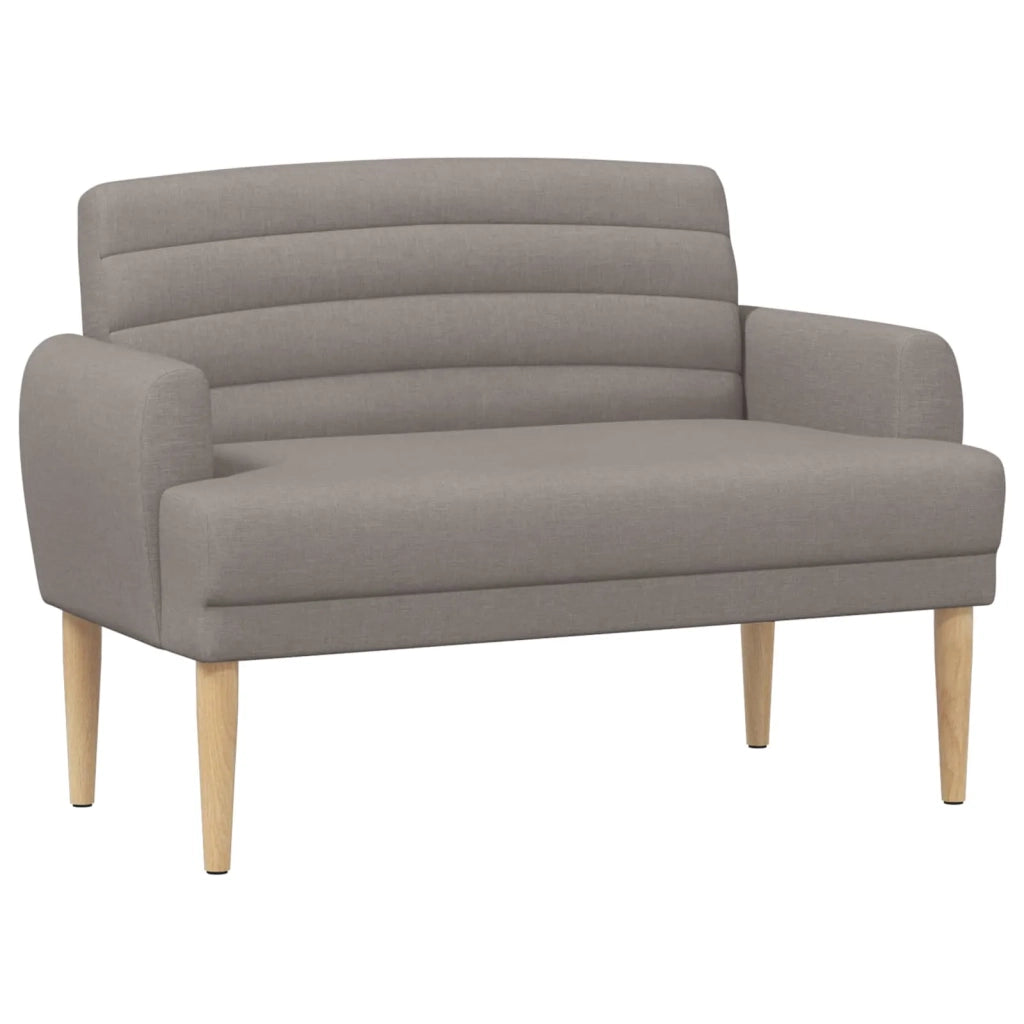 Loveseat con bottoni imbottiti Tortora 116 x 67 x 80 cm Tessuto 42041781